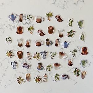 Mo Card 46 Coffee Pattern Stickers